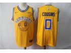 Nike Golden State Warriors #0 DeMarcus Cousins Yellow Throwback Jersey