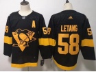 Adidas Pittsburgh Penguins #58 Kristopher Letang Black 2019 Stadium Series Jersey