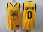 Nike Golden State Warriors #0 DeMarcus Cousins Yellow Earned Jersey