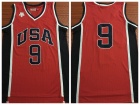 Team USA  #9 Michael Jordan Red 1984 Olympic Games Basketball Jersey