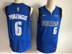 Nike Dallas Mavericks #6 Kristaps Porzingis Light Blue Swingman Jersey