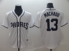 San Diego Padres #13 Manny Machado White Cool Base Jersey