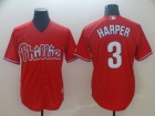 Philadelphia Phillies #3 Bryce Harper Red Cool Base Jersey