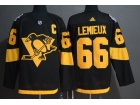 Adidas Pittsburgh Penguins #66 Mario Lemieux Black 2019 Stadium Series Jersey