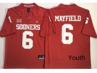 Youth Oklahoma Sooners #6 Baker Mayfield Red Vapor Limited Jersey