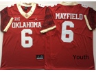 Youth Oklahoma Sooners #6 Baker Mayfield Red New Style Vapor Limited Jersey