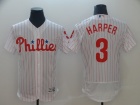 Philadelphia Phillies #3 Bryce Harper White Pinstripes Flexbase Jersey