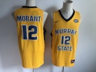 Murray State #12 Ja Morant Yellow NCAA Basketball Jersey