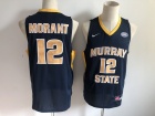 Murray State #12 Ja Morant Navy Blue NCAA Basketball Jersey