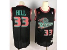 Detroit Pistons #33 Grant Hill Black Throwback Jersey