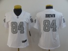 Oakland Raiders #84 Antonio Brown White Color Rush Limitd Womens Jersey