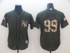 New York Yankees #99 Aaron Judge Green Salute To Service Cool Base Jersey