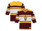 Custom Colosseum Maroon Arizona State Sun Devils Open Net II Hockey Sweater Jersey