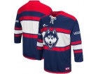 Custom Colosseum Navy UConn Huskies Open Net II Hockey Sweater Jersey