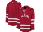 Custom Red Miami University RedHawks Hockey Jersey