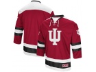 Custom Colosseum Crimson Indiana Hoosiers Athletic Machine Hockey Sweater Jersey