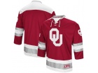 Custom Colosseum Crimson Oklahoma Sooners Athletic Machine Hockey Sweater Jersey