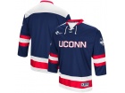 Custom Colosseum Navy UConn Huskies Athletic Machine Hockey Sweater Jersey