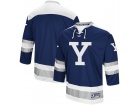 Custom Colosseum Navy Yale Bulldogs Athletic Machine Hockey Sweater Jersey