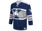 Custom Colosseum Navy Yale Bulldogs Open Net II Hockey Sweater Jersey