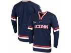 Custom Nike Navy UConn Huskies Replica College Hockey Jersey