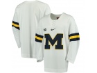 Custom Nike White Michigan Wolverines Replica Hockey Jersey