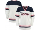 Custom Nike White UConn Huskies NCAA Replica Hockey Jersey