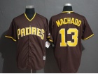 San Diego Padres #13 Manny Machado Brown Cool Base Jersey