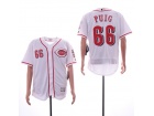 Cincinnati Reds #66 Yasiel Puig White Flex Base Baseball Jersey