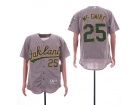 Oakland Athletics #25 Mark McGwire Gray Flexbase Jersey