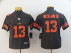 Cleveland Browns #13 Odell Beckham Jr Brown Color Rush Limited Womens Jersey