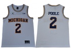 Michigan Wolverines #2 Jordan Poole White College Basketball Jersey