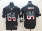 Oakland Raiders #84 Antonio Brown Black USA Flag Vapor Untouchable Limited Jersey