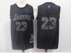 Nike Los Angeles Lakers #23 LeBron James Black MVP Swingman Jersey