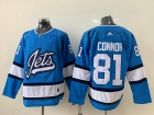 Adidas Winnipeg Jets #81 Kyle Connor Blue New Style Hockey Jeresey