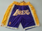 Los Angeles Lakers Purple Throwback Basketball Short