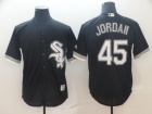 Chicago White Sox #45 Michael Jordan Black Cool Base Jersey