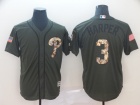 Philadelphia Phillies #3 Bryce Harper Green Salute to Service Jersey