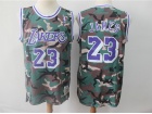 Los Angeles Lakers #23 LeBron James Woodland Camo 2018-19 Hardwood Classic Jersey