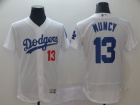 Los Angeles Dodgers#13 Max Muncy White FlexBase Jerseys