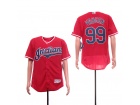 Cleveland Indians #99 Ricky Vaughn Red Flexbase Jerseys