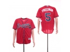 Atlanta Braves #5 Freddie Freeman Red New Cool Base Jerseys