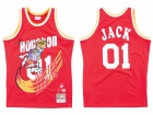 Travis Scott Mitchell & Ness x Bleacher Report Houston Rocket #01 Jack Red Basketball Jersey