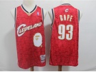 BAPE x Mitchell & Ness Cleveland Cavaliers #93 BAPE Red Basketball Jersey