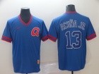 Atlanta Braves #13 Ronald Acuna Jr. Blue Nike Cooperstown Collection Legend V-Neck Jersey