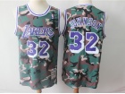 Los Angeles Lakers #32 Magic Johnson Woodland Camo 2018-19 Hardwood Classic Jersey