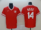 Cincinnati Reds #14 Pete Rose Red Nike Cooperstown Collection Legend V-Neck Jersey