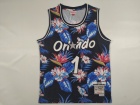 Orlando Magic #1 Penny Hardaway Ness Floral Fashion 1994-95 Throwback Jersey