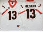 Georgia Bulldogs #13 Elijah Holyfield White Jersey