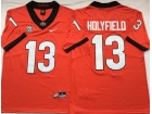 Georgia Bulldogs #13 Elijah Holyfield Red Jersey